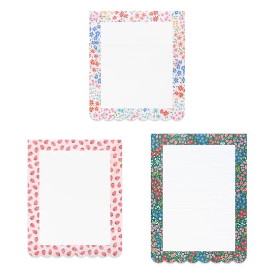 5" Floral Border List Notepads, 3ct. by Recollections™
